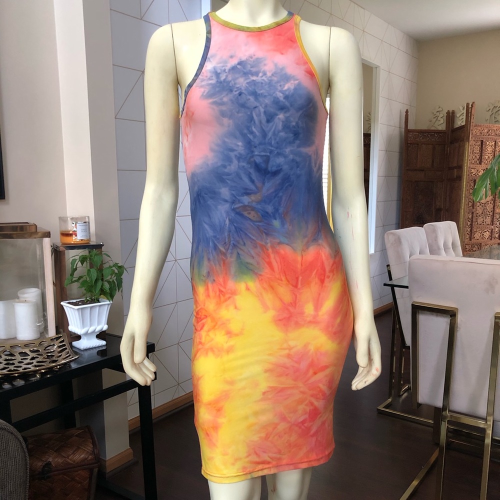 SHEIN TIE DYED SHIRT DRESS